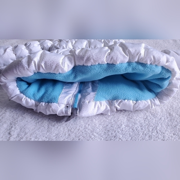 $75 HAWKE & CO HOODED PUFFY WINTER COAT JACKET SPARKLE WHITE 18M  MONTHS #4 - Picture 8 of 10